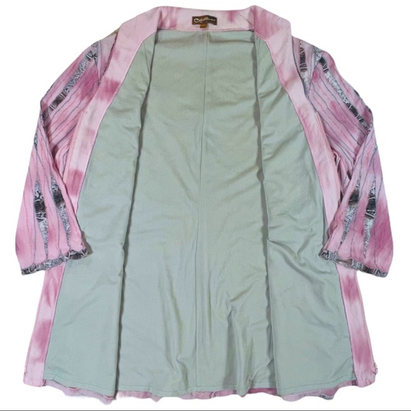 Obstinee By Ika size 12 unique pink & grey zip up shirt with lace & 3/4 sleeves - Picture 7 of 16